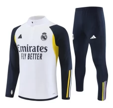 Bambino Real Madrid Tute Felpe da Allenamento 2023/24 - 1-4 Zip Bianco