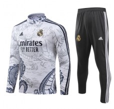 Bambino Real Madrid Tute Felpe da Allenamento 2023/24 - 1-4 Zip Bianco