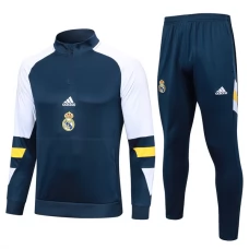 Bambino Real Madrid Tute Felpe da Allenamento 2023/24 - 1-4 Zip Blu Bambino Real Madrid Tute Felpe da Allenamento 2023/24 - 1-4 Zip Blu