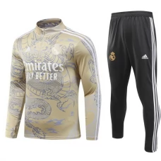 Bambino Real Madrid Tute Felpe da Allenamento 2023/24 - 1-4 Zip Giallo Bambino Real Madrid Tute Felpe da Allenamento 2023/24 - 1-4 Zip Giallo