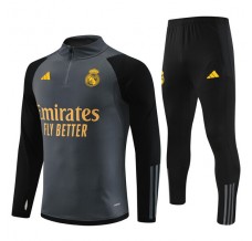 Bambino Real Madrid Tute Felpe da Allenamento 2023/24 - 1-4 Zip Grigio