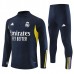 Bambino Real Madrid Tute Felpe da Allenamento 2023/24 - 1-4 Zip Navy