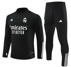 Bambino Real Madrid Tute Felpe da Allenamento 2023/24 - 1-4 Zip Nero Bambino Real Madrid Tute Felpe da Allenamento 2023/24 - 1-4 Zip Nero