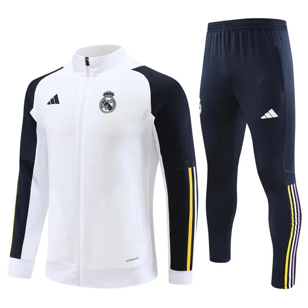 Bambino Real Madrid Tute Giacca da Allenamento 2023/24 - Bianco Bambino Real Madrid Tute Giacca da Allenamento 2023/24 - Bianco