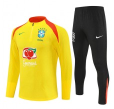 Brasile Tuta Felpa da Allenamento 2025/26 - 1-4 Zip Giallo