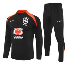 Brasile Tuta Felpa da Allenamento Bambino 2025/26 - 1-4 Zip Nero
