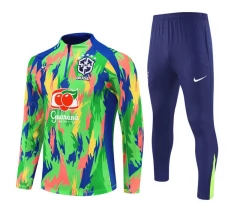 Brasile Tuta Felpa da Allenamento Bambino 2025/26 - 1-4 Zip Verde
