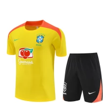 Brasile Tuta Maglia da Allenamento Bambino 2025/26 - Shorts Giallo Brasile Tuta Maglia da Allenamento Bambino 2025/26 - Shorts Giallo