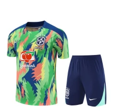 Brasile Tuta Maglia da Allenamento Bambino 2025/26 - Shorts Verde