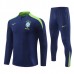 Brasile Tute Felpe da Allenamento 2024/25 - 1-4 Zip Blu Navy