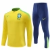 Brasile Tute Felpe da Allenamento Bambino 2024/25 - 1-4 Zip Giallo
