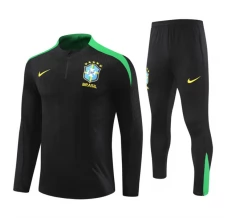 Brasile Tute Felpe da Allenamento Bambino 2024/25 - 1-4 Zip Nero