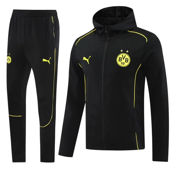 BV Borussia 09 Dortmund Tute Giacca da Allenamento 2024/25 - Cappuccio Nero BV Borussia 09 Dortmund Tute Giacca da Allenamento 2024/25 - Cappuccio Nero