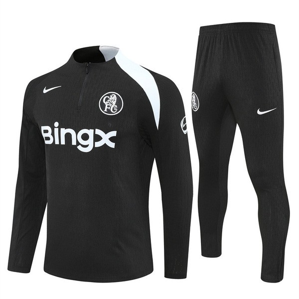 Chelsea Tuta Felpa da Allenamento 2025/26 - 1-4 Zip Nero Chelsea Tuta Felpa da Allenamento 2025/26 - 1-4 Zip Nero