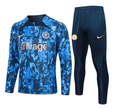 Chelsea Tute Felpe da Allenamento 2023/24 - 1-4 Zip Blu Camouflage