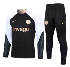 Chelsea Tute Felpe da Allenamento 2023/24 - 1-4 Zip Nero Bianco