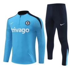 Chelsea Tute Felpe da Allenamento 2024/25 - 1-4 Zip Blu