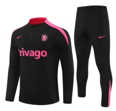 Chelsea Tute Felpe da Allenamento Bambino 2024/25 - 1-4 Zip Nero Rosa