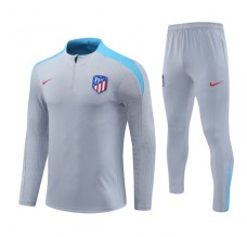 Club Atlético de Madrid Tute Felpe da Allenamento 2024/25 - 1-4 Zip Grigio