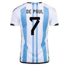 Coppa del mondo 2022 Maglia Argentina De Paul 7 Divisa Prima