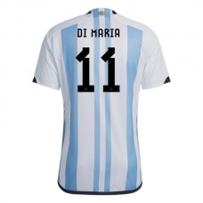 Coppa del mondo 2022 Maglia Argentina Di María 11 Divisa Prima