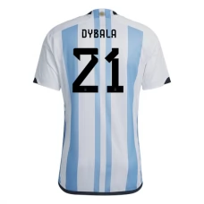 Coppa del mondo 2022 Maglia Argentina Dybala 21 Divisa Prima