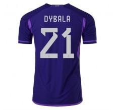 Coppa del mondo 2022 Maglia Argentina Dybala 21 Divisa Trasferta