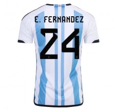 Coppa del mondo 2022 Maglia Argentina E.Fernandez 24 Divisa Prima