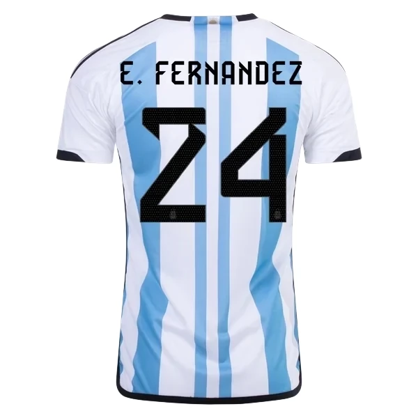Coppa del mondo 2022 Maglia Argentina E.Fernandez 24 Divisa Prima Coppa del mondo 2022 Maglia Argentina E.Fernandez 24 Divisa Prima