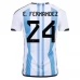 Coppa del mondo 2022 Maglia Argentina E.Fernandez 24 Divisa Prima Coppa del mondo 2022 Maglia Argentina E.Fernandez 24 Divisa Prima