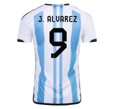 Coppa del mondo 2022 Maglia Argentina J.Alvarez 9 Divisa Prima