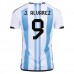 Coppa del mondo 2022 Maglia Argentina J.Alvarez 9 Divisa Prima