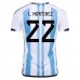 Coppa del mondo 2022 Maglia Argentina L. Martinez 22 Divisa Prima