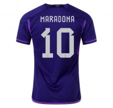 Coppa del mondo 2022 Maglia Argentina Maradona 10 Divisa Trasferta
