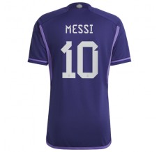 Coppa del mondo 2022 Maglia Argentina Messi 10 Divisa Trasferta
