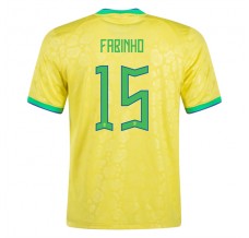 Coppa del mondo 2022 Maglia Brasile Fabinho 15 Divisa Prima