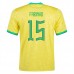 Coppa del mondo 2022 Maglia Brasile Fabinho 15 Divisa Prima