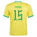 Coppa del mondo 2022 Maglia Brasile Fabinho 15 Divisa Prima