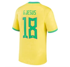 Coppa del mondo 2022 Maglia Brasile G.Jesus 18 Divisa Prima