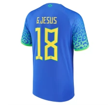 Coppa del mondo 2022 Maglia Brasile G.Jesus 18 Divisa Trasferta