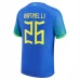 Coppa del mondo 2022 Maglia Brasile Martinelli 26 Divisa Trasferta