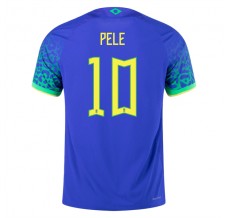 Coppa del mondo 2022 Maglia Brasile Pele 10 Divisa Trasferta