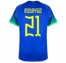Coppa del mondo 2022 Maglia Brasile Rodrigo 21 Divisa Trasferta