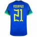 Coppa del mondo 2022 Maglia Brasile Rodrigo 21 Divisa Trasferta