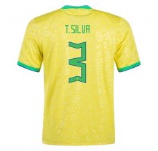 Coppa del mondo 2022 Maglia Brasile T. Silva 3 Divisa Prima