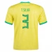 Coppa del mondo 2022 Maglia Brasile T. Silva 3 Divisa Prima