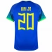 Coppa del mondo 2022 Maglia Brasile Vini Jr 20 Divisa Trasferta