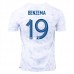 Coppa del mondo 2022 Maglia Francia Benzema 19 Divisa Trasferta