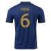 Coppa del mondo 2022 Maglia Francia Pogba 6 Divisa Prima