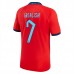 Coppa del mondo 2022 Maglia Inghilterra Grealish 7 Divisa Trasferta
